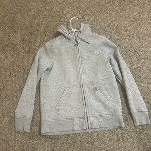 Carhartt Kids Light Gray Full-Zip Hoodie